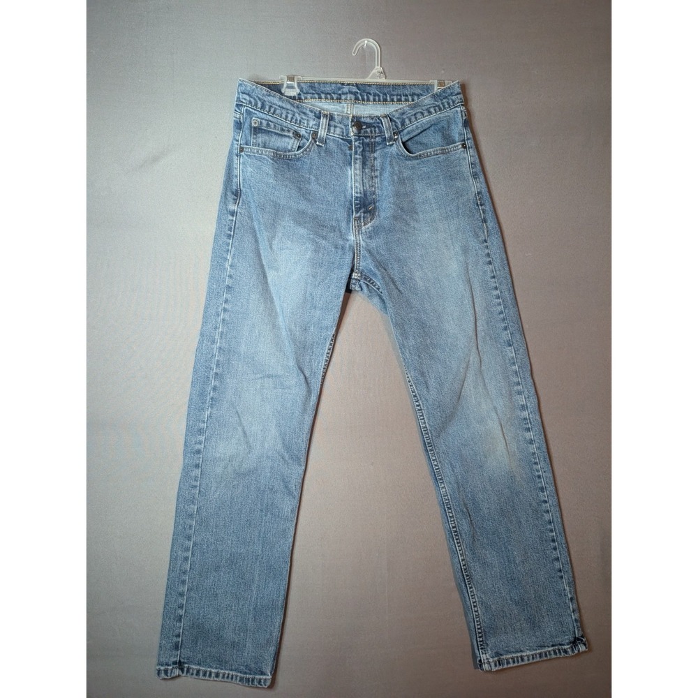 Levis 505 Regular Fit Jeans Men 32x30 Blue Denim Cotton Straight Leg Medium Wash